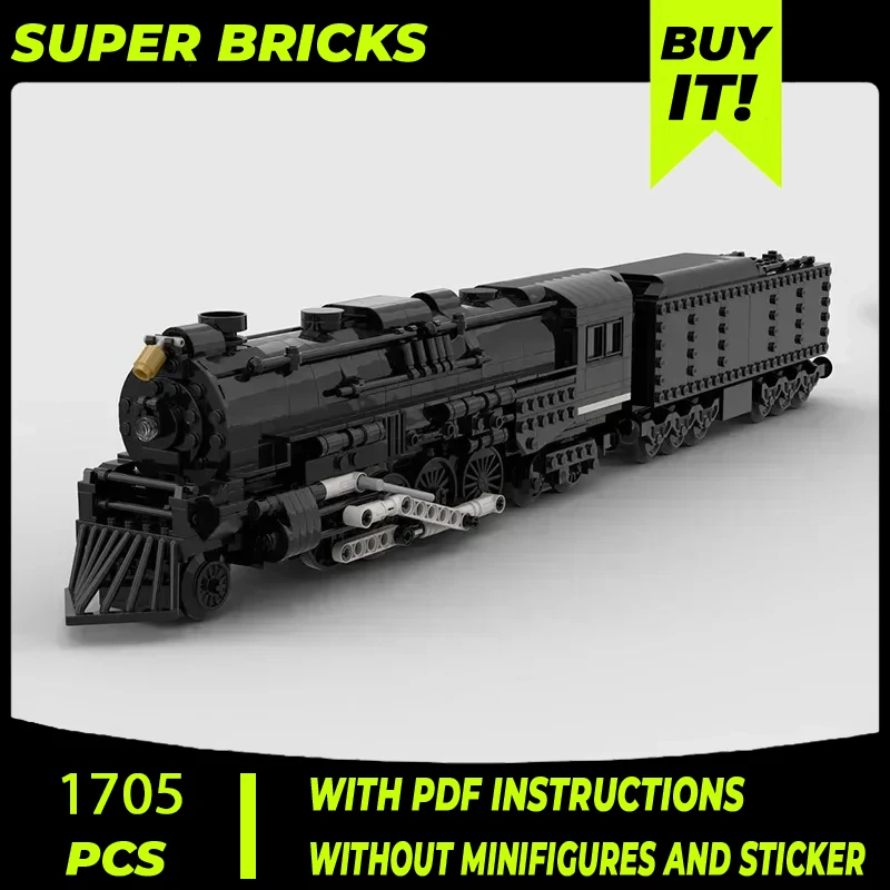 Train Model Moc Building Bricks Pere Marquette 1223 Locomotive Technology Modular Blocks Gifts Christmas Toys DIY Sets Assembly