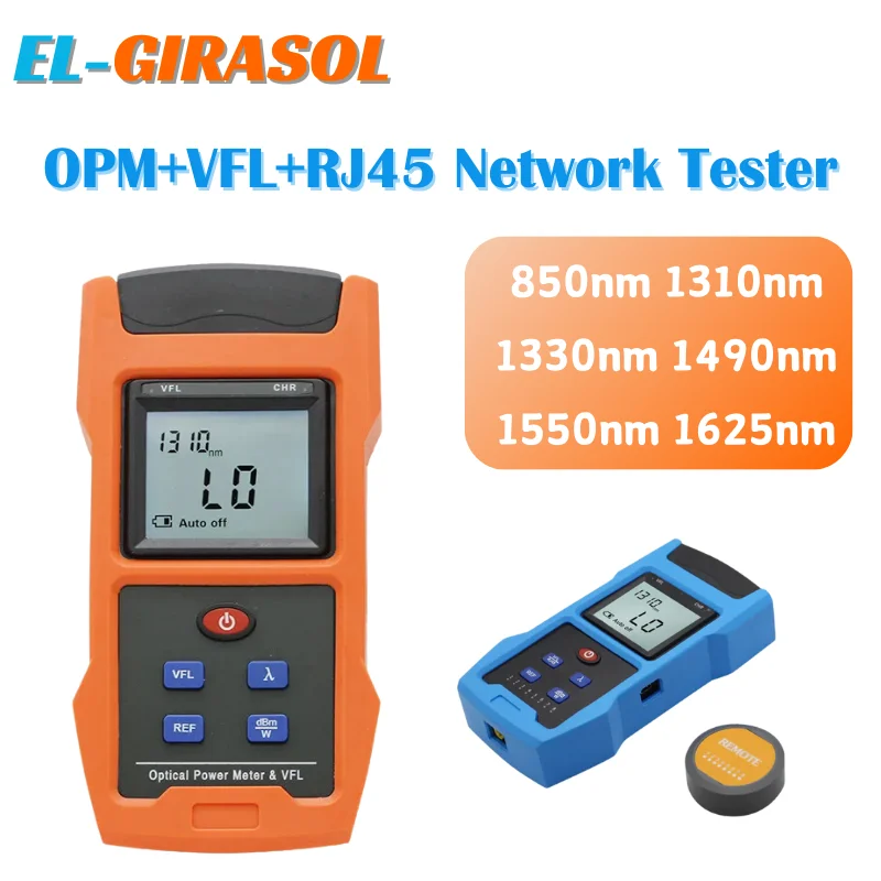 

TM263 Lithium Battery High Precision Integrated Hine Optical Power Meter VFL & RJ45 Network Tester With FC, SC 1/10/20/30Mw FTTH