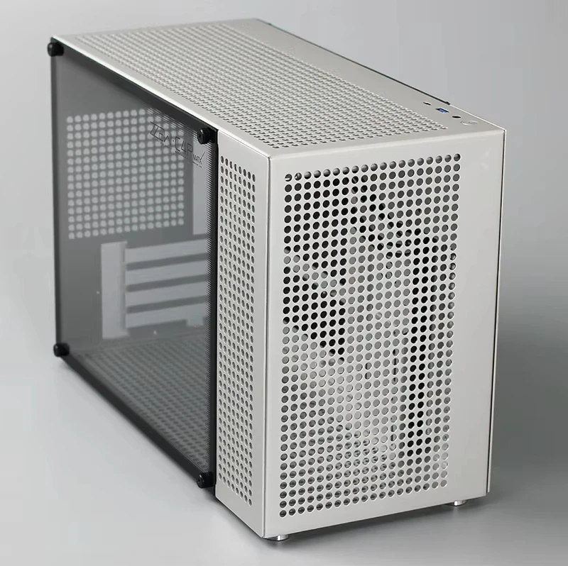 Premium C4P Small MATX Case, Supports ATX PSU & 360 Water Cooling, Side Panel Window Transparent for DIY PC