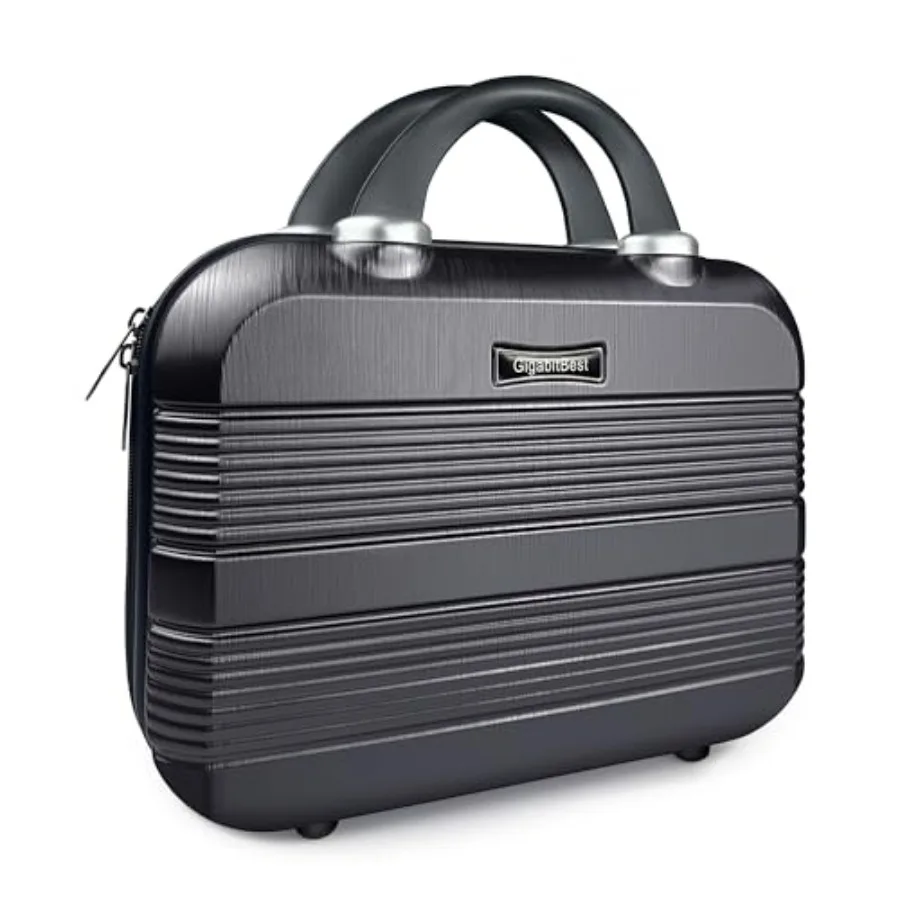 

14-дюймовый портативный жесткий кейс для косметики – стильный органайзер из ПК+АБС для женщин – устойчивый к царапинам, с эластичным ремнем, мини-формат