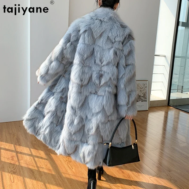 

Tajiyane Natural Fox Fur Jacket Top Quality Real Fur Coat Women Luxury Autumn Winter Long Fur Coats Outerwear Casaco Feminino