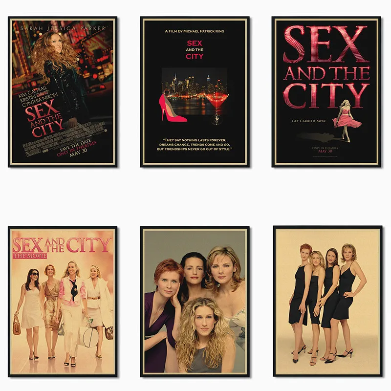 Sex and the City Classic Movie Kraft Paper Poster Bar Cafe Living Room Dining room Wall Decorative Paintings