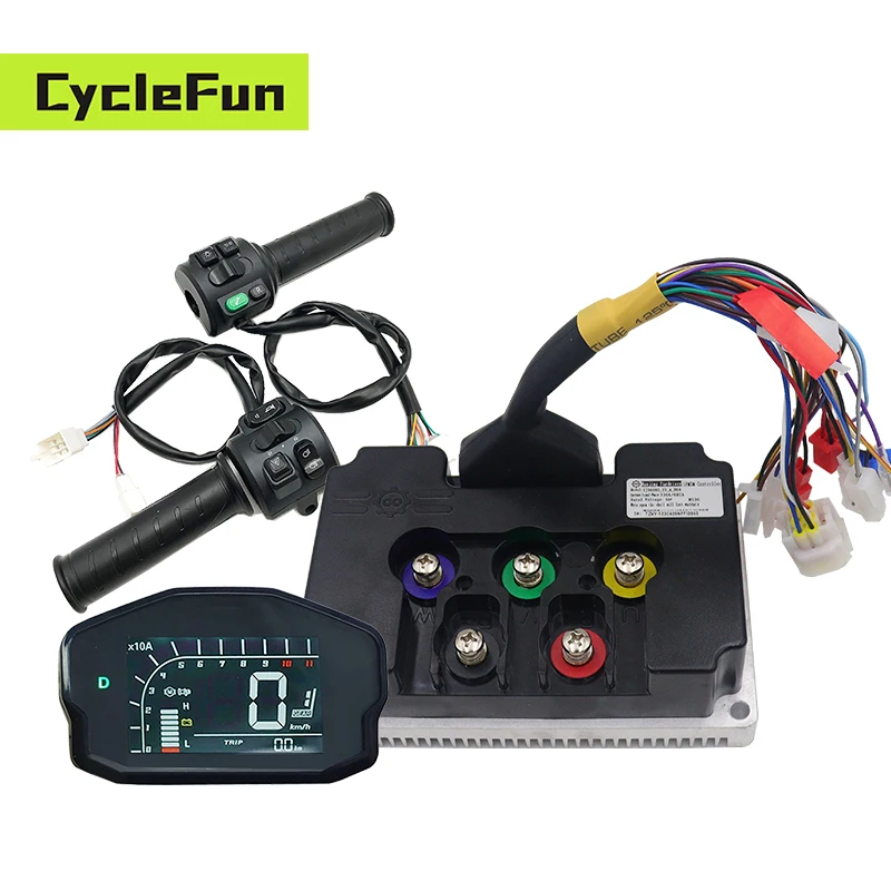 

4KW-6KW DC 350A FarDriver ND72680 V2 Sine Wave Controller With DKD Display Screen And T08 Throttle For Electric Scooter