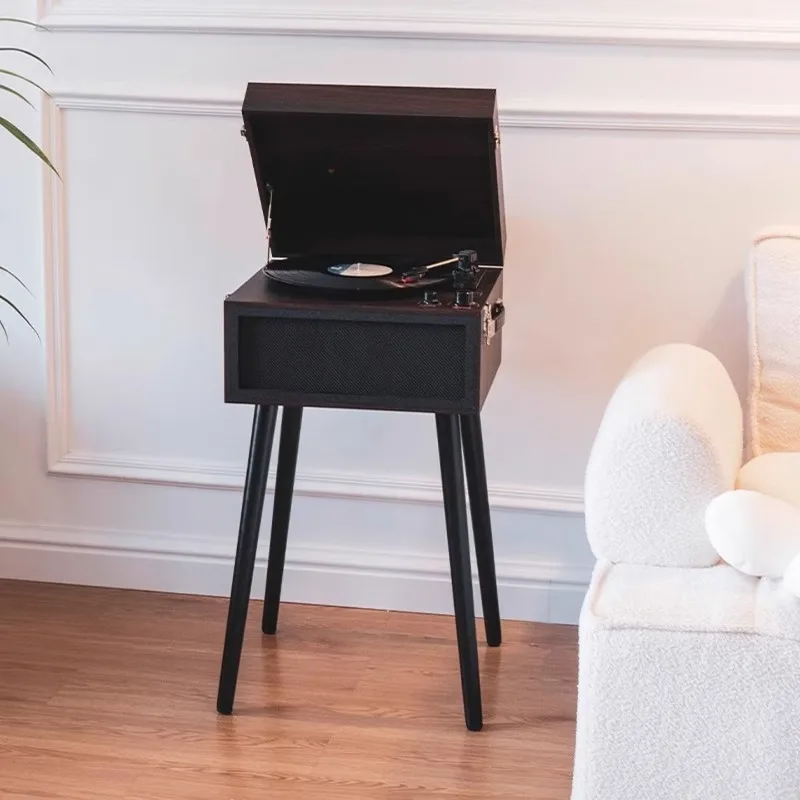Multifunctional vinyl record player retro bluetooth audio model room phonograph home floor phonograph light luxury home