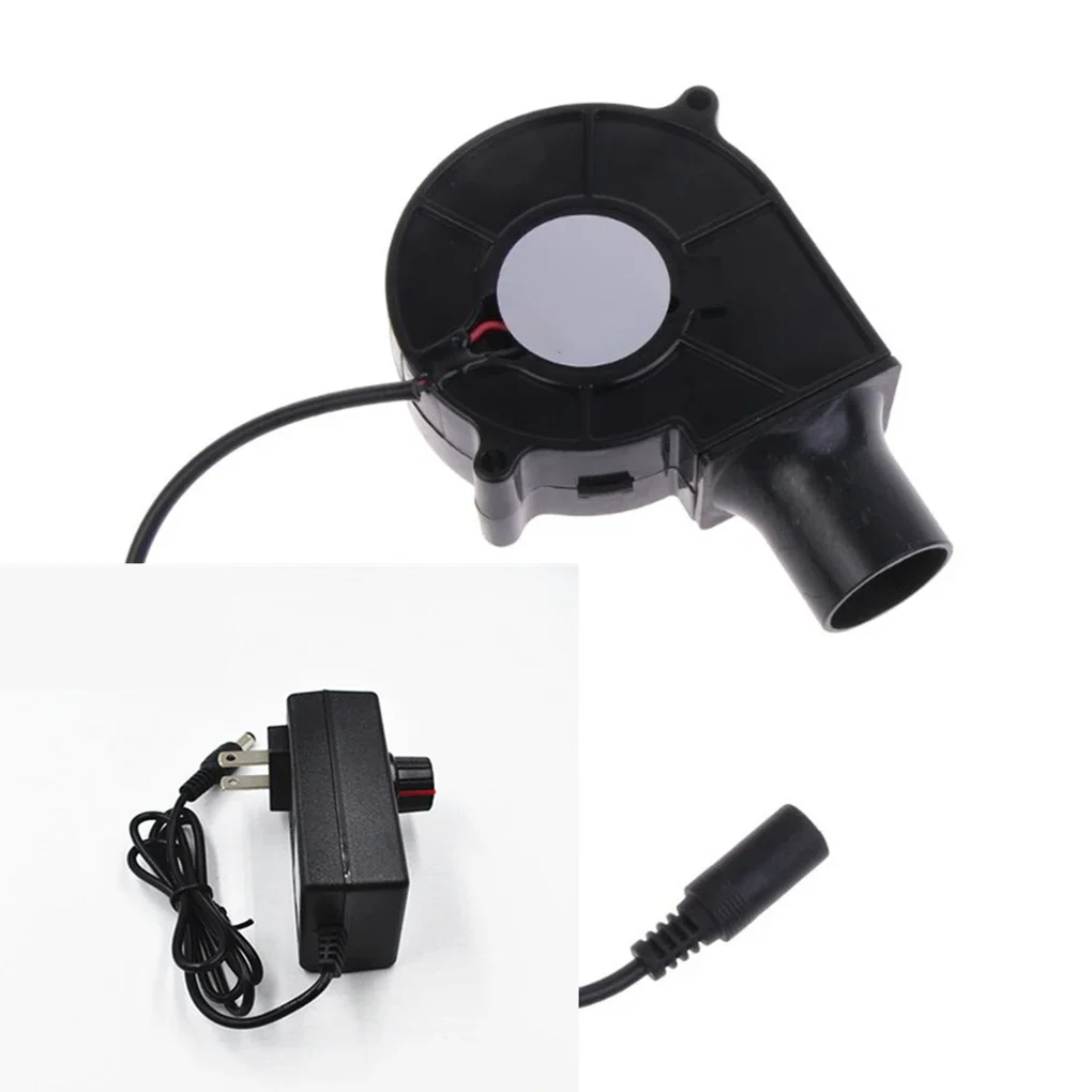 220V BBQ Fan Small Blast Engine with Air Collecting Adjustable Speed Cooking Tool US/EU Plug Handheld Barbecue Blower Camping image 5