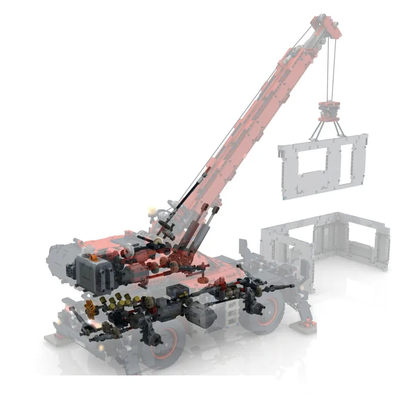 

MOC-19637 Новая модель крана на радиоуправлении из строительных блоков, 3829 деталей, подарок для мальчиков на день рождения, Рождество, Новый год