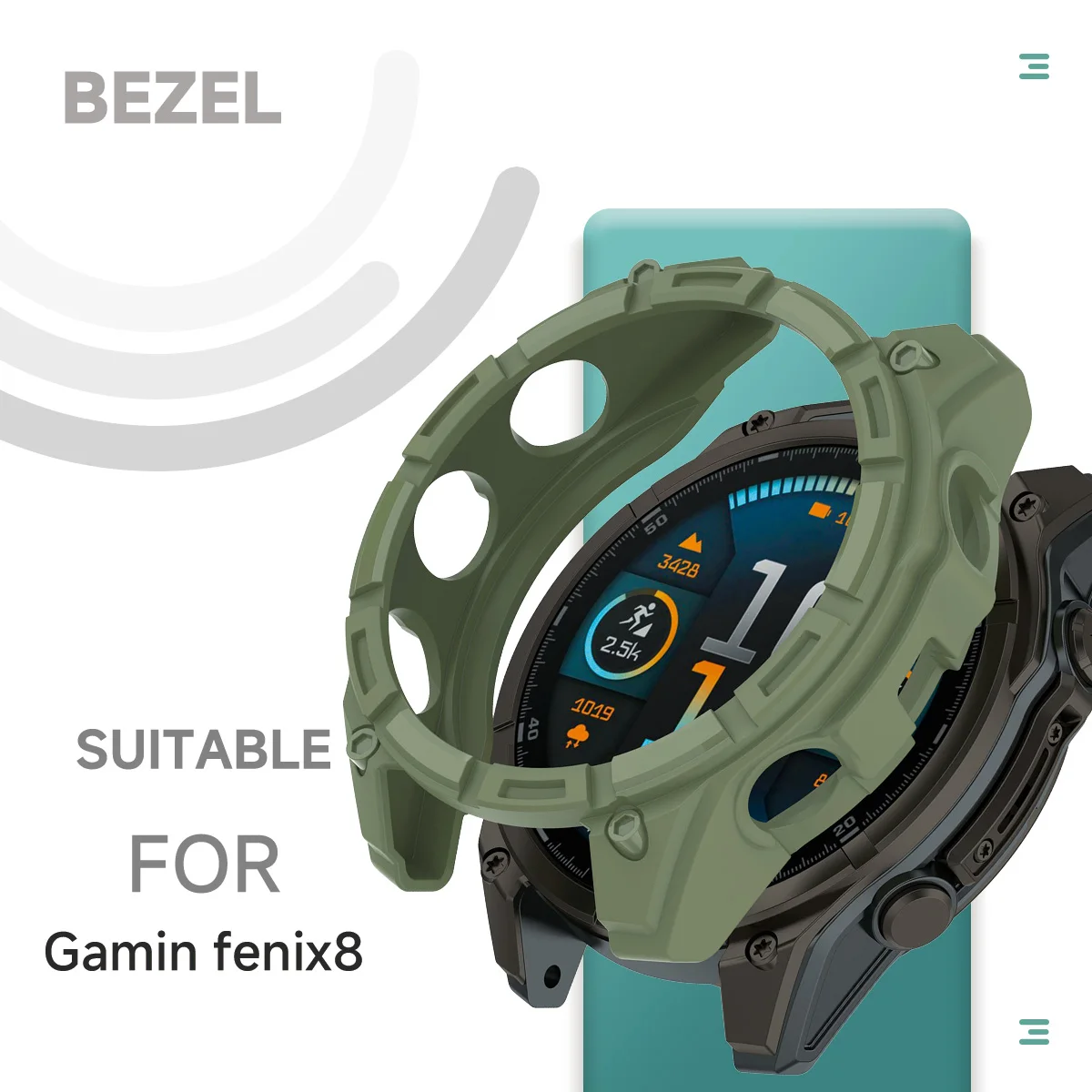 Case For Garmin Fenix8 Solar 47 51mm,Anti-Scratch Protector Shell All-around Bumper Protective Cover For Garmin Fenix8 Accessory