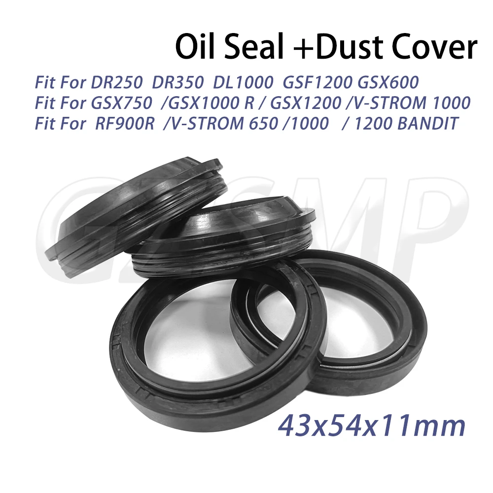 

Front Fork Oil Seal Dust Seal 43x54x11 Fit for Suzuki DL650 GSX600R GSX750R GSX1000R V-STROM 650 1000 BANDIT 1200