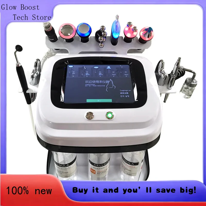 

Светящийся новый 10 в 1, аква-пилинг, лифтинг кожи, пузырьковый увлажняющий крем, кислородный уход за кожей, очищающий эффект дермабразии