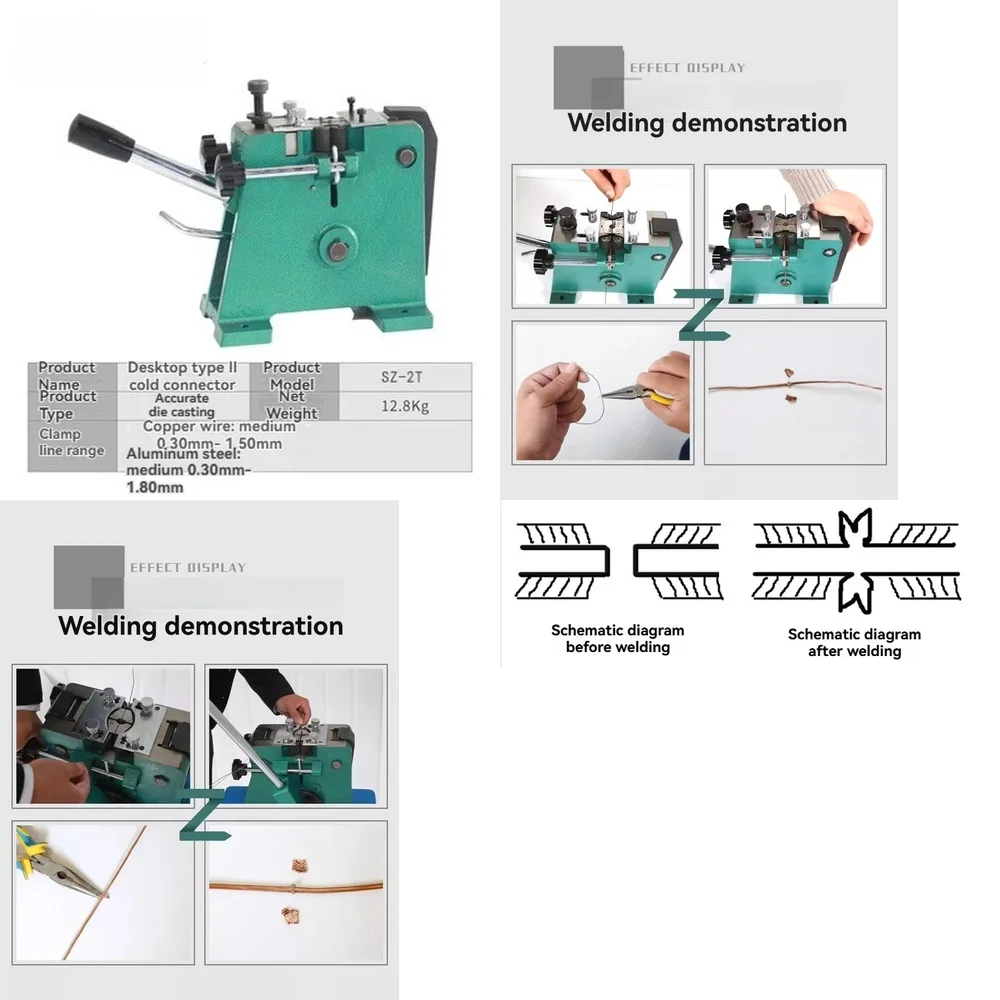 Cold Welding Pliers for SZ-2 T Aluminum Enameled Wire Connector Copper Wire Crimping Tool for al Wiring Installation