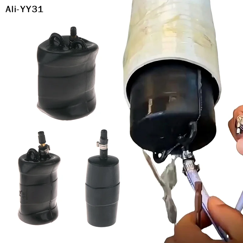 【Zy】1 Piece High Quality Natural Rubber Drain Air Bag Inflatable Bung Stop Plug Block DN 50/75/100/110 Pipe DIY Accessories
