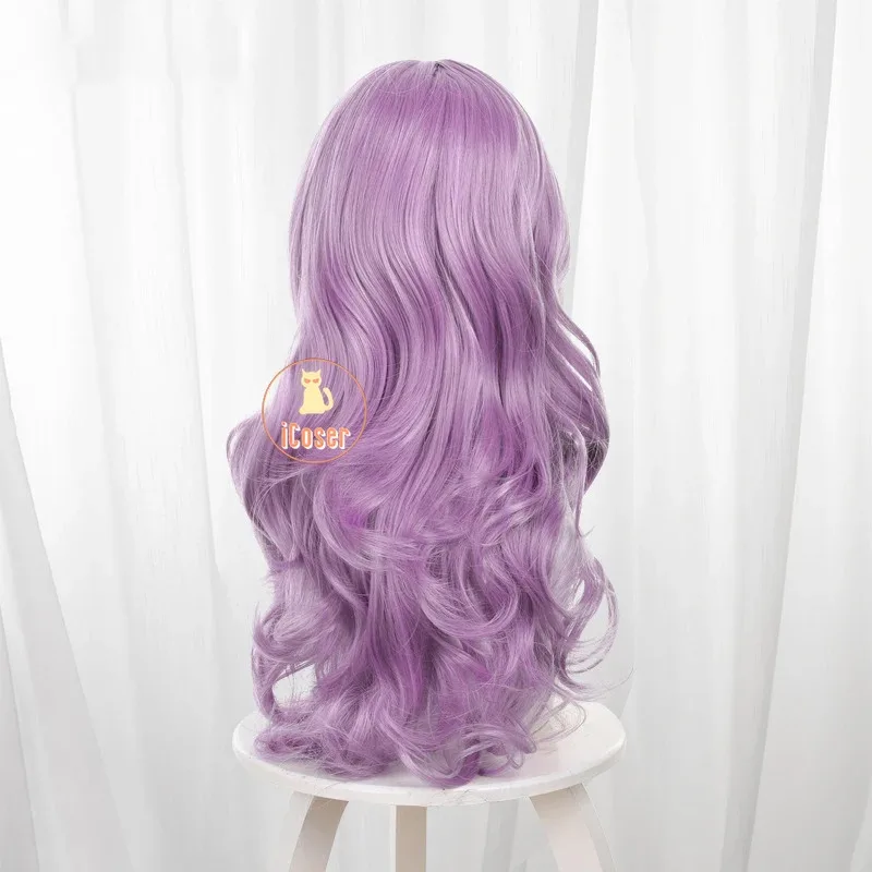 25COSHonkai ستار السكك الحديدية اليشم سيدة Bonajade شعر مستعار تأثيري الأرجواني الشعر الطويل عشرة الحجر حفلة الهالوين للنساء الفتيات الدعائم iCos #6
