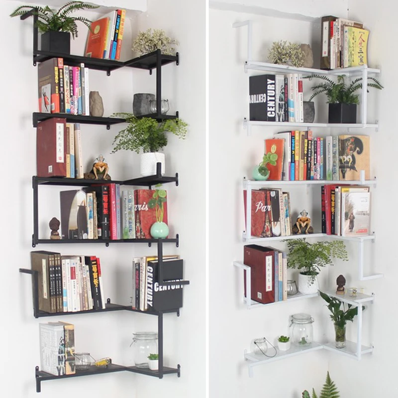 

Corner bookshelves, shelves, storage shelves, wall-mounted wall shelves, wall corner, walls, gables, partitions