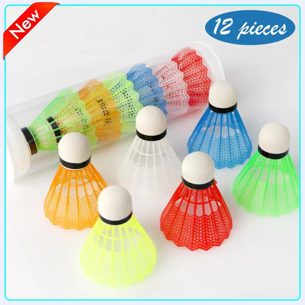 

12pcs Plastic Foam Head Badminton Lightweight Badminton for Hitting Practice Portable Shuttlecocks for Training Outdoor Supplies