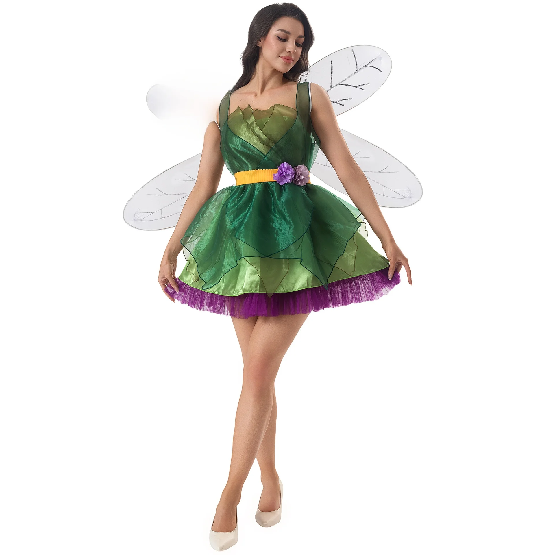 زي مسرحي أخضر من SXL، زي الهالوين، ملابس تقليدية للنساء، زي مستوحى من الحكايات الخيالية للعروض والأزياء