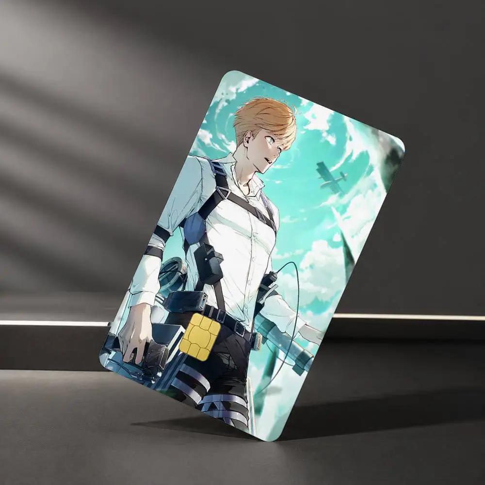A-Anime Armin Arlert Sticker Film Tape Skin for Credit Card Debit Card Waterproof Stickers