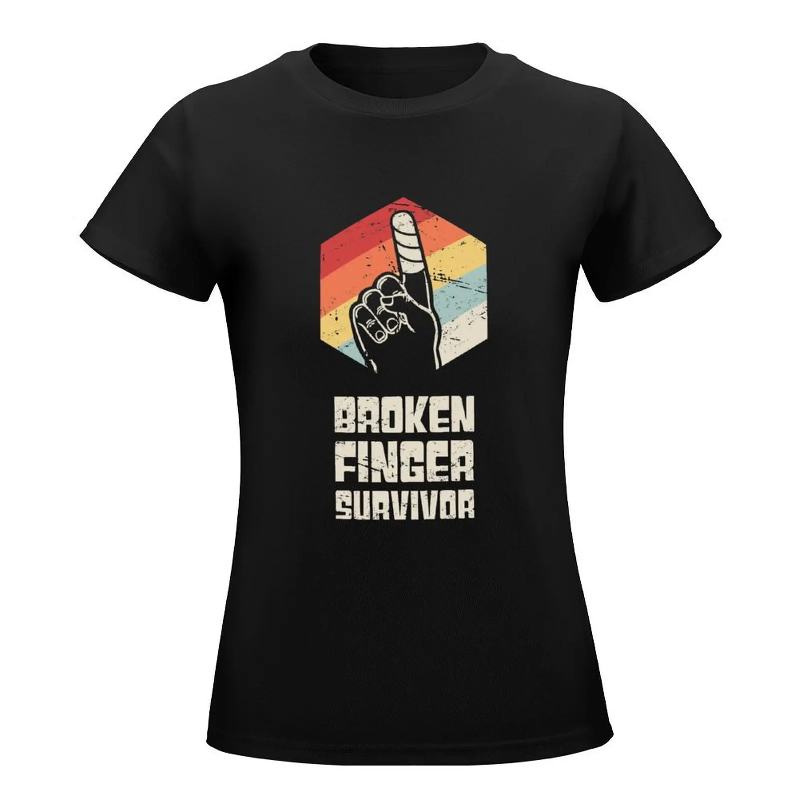 Survivor - Get Well Gift Fractured Broken Finger T-Shirt summer clothes cute tops Women's clothing