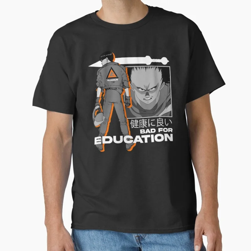

BAD FOR EDUCATION Tetsuo Neo Tokyo Explosion Akira Cyberpunk Anime T shirt Large size Tops Manga Graphic Print Y2k Clothes