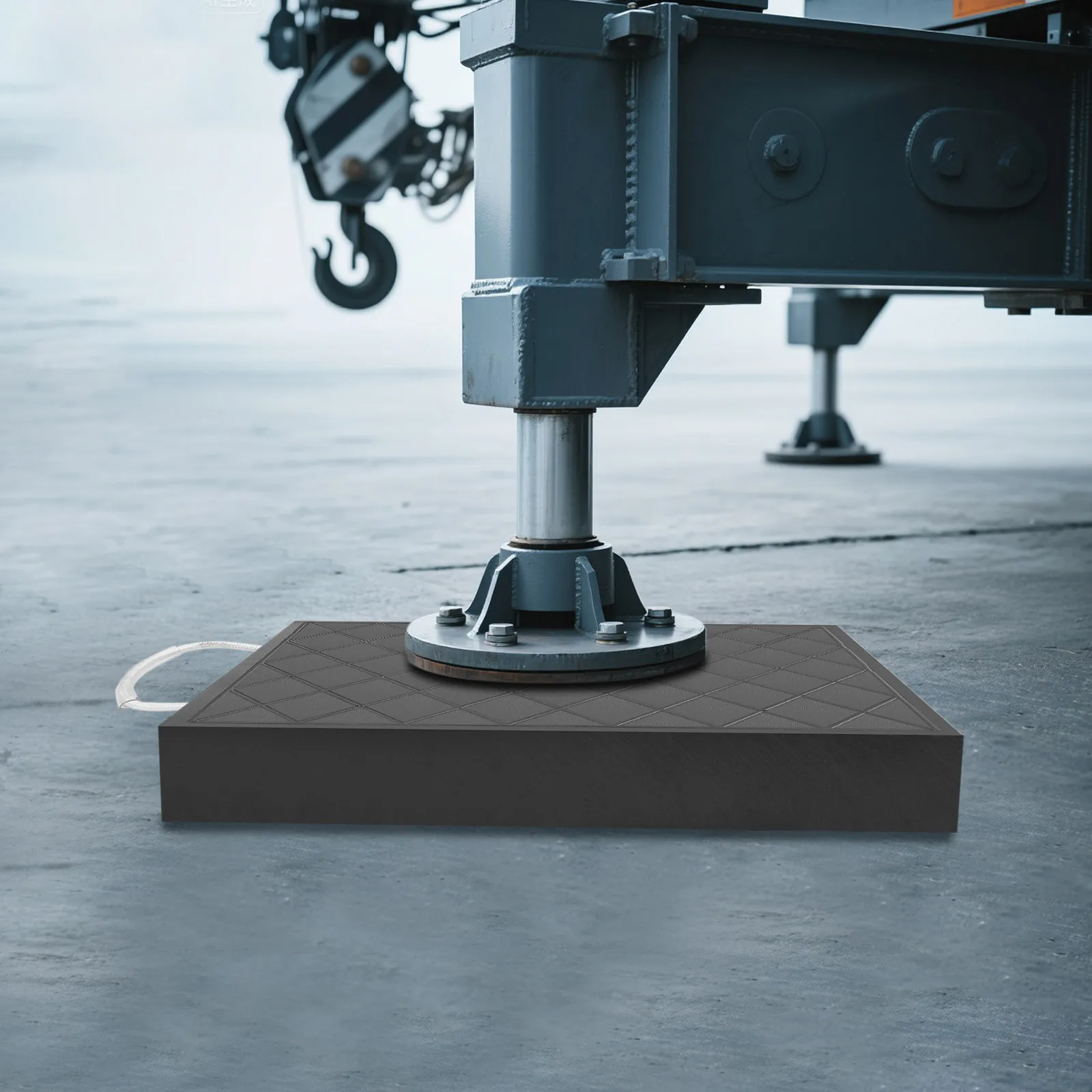 

15,7*15,7*2 дюйма, черная квадратная подушка для крана, стабилизирующая подушка для крана, стабилизирующий блок для грязевой травы, гравийных дорог