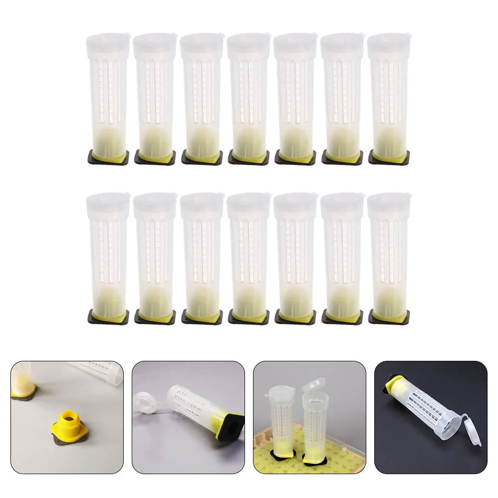 

20Pcs Plastic Roller Cage Durable Safe Breeding Transport Tool Bee Rearing Equipment Beekeeping Supplies