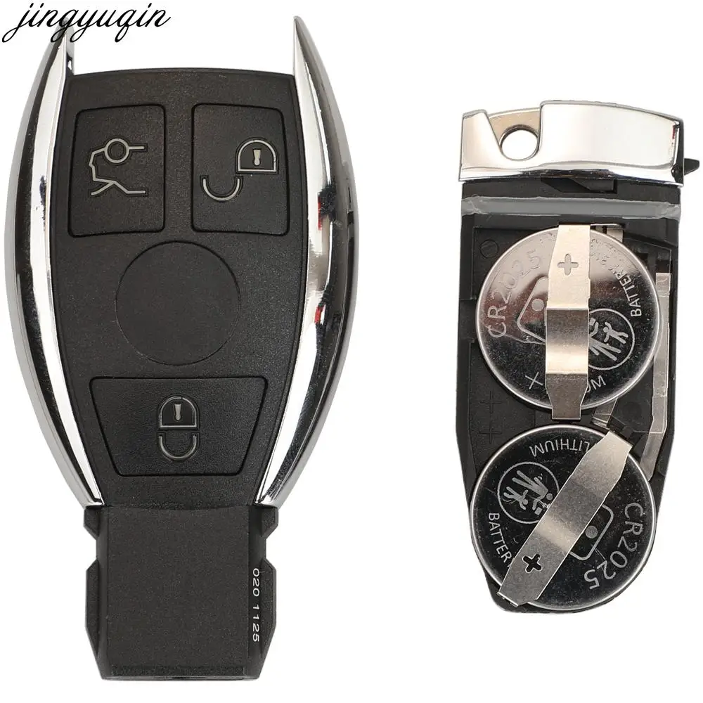 Jingyuqin Remote Car Key Alarm 315/433MHZ For Mercedes Benz C E S Series NEC BGA KYDZ 3/4 Buttons Smart Fob