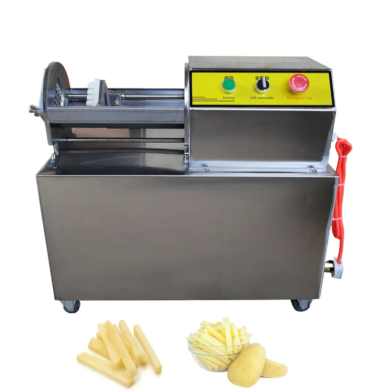 

Electric Vegetable Cutting Machine Commercial French Fries Machine Stainless Steel Potato Cucumber Radish Strip Cutter Machine