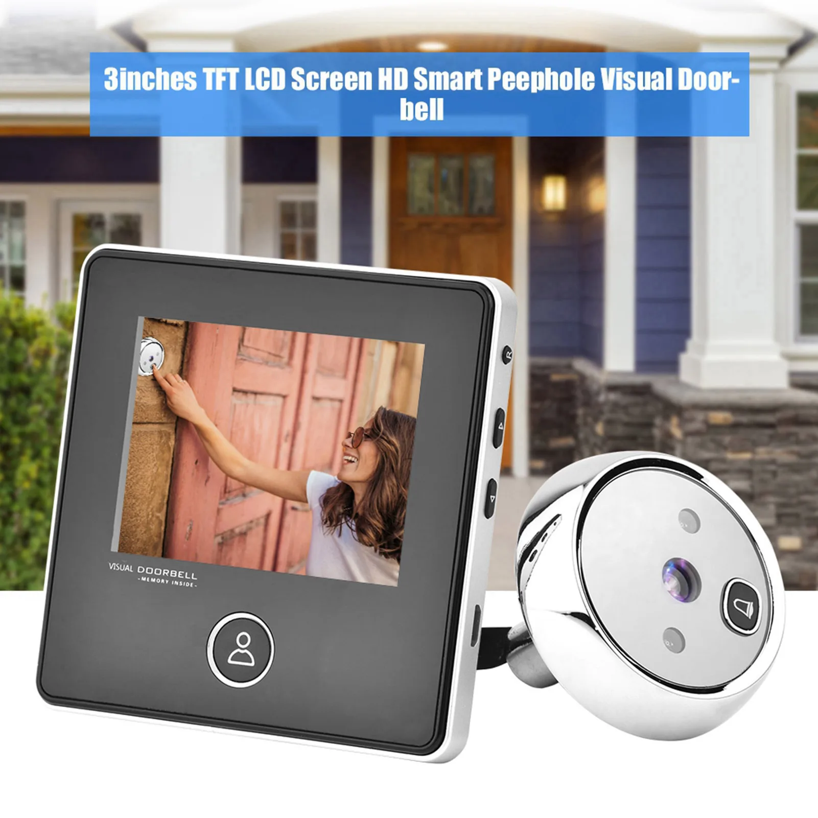 28-inches-lcd-screen-smart-peephole-visual-doorbell-with-1mp-ir-night-vision-camera-visual-doorbell-smart-peephole-doorbell