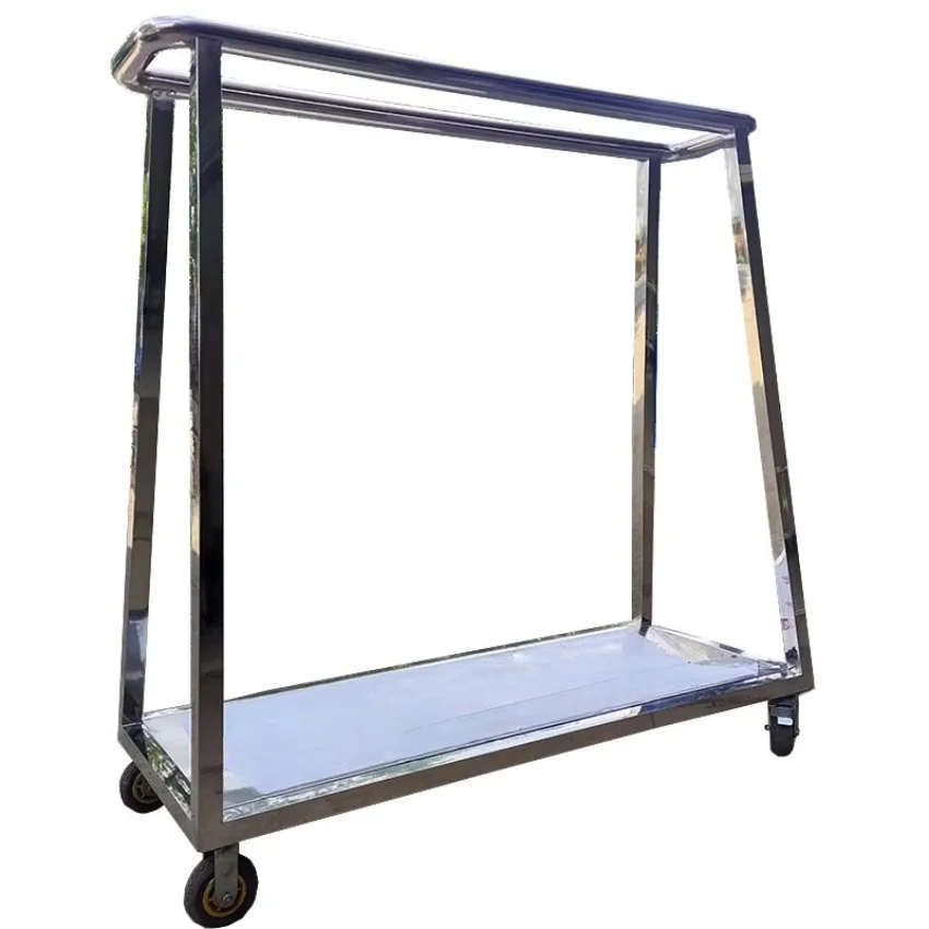 يمكن تخصيص محمل فائق التحمل من الفولاذ المقاوم للصدأ السميك عربة اللحوم الطازجة المتنقلة لحم الخنزير المعلقة خطاف اللحوم مقطورة اللحوم