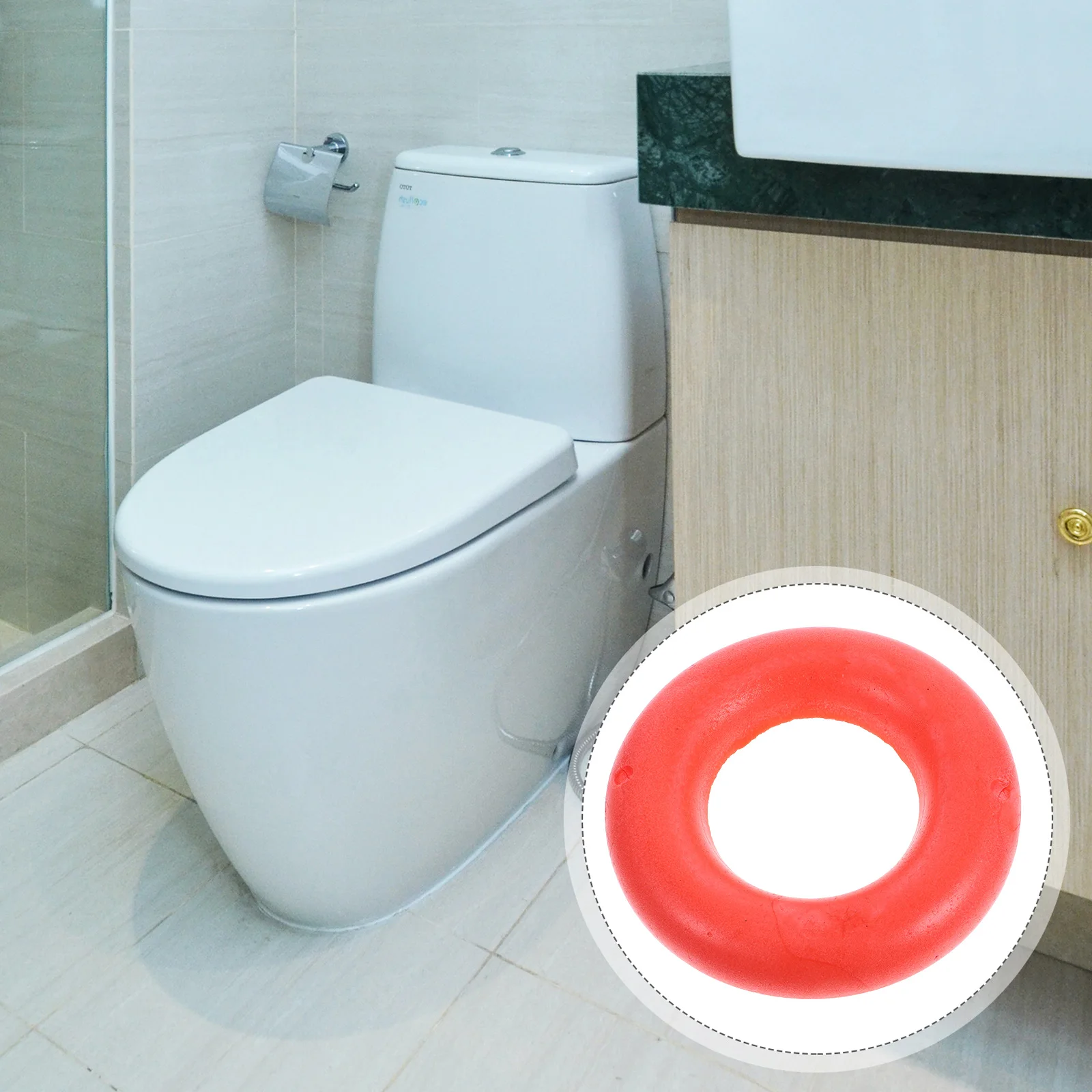 

Toilet Flange Gasket Replacement Kit RV Repair Square Bolts Red Silicone Foam Structure Watertight Seal Prevent Leaks
