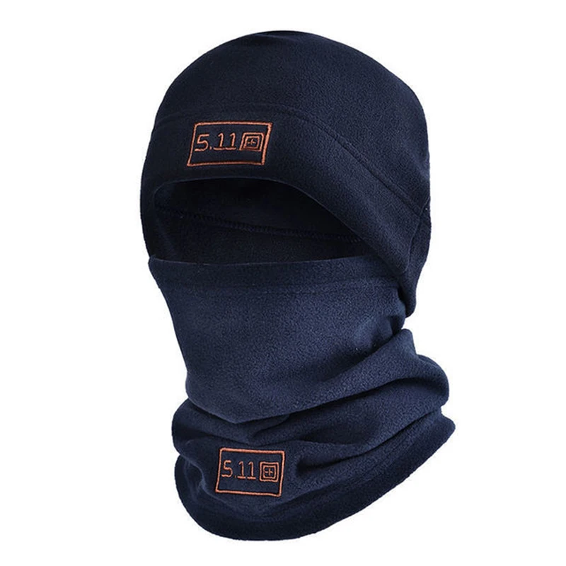 Winter Warm Men's Coral Fleece Hat Scarf Neck Wool Face Mask Unisex Tactical Military Sports Scarf Hat Women