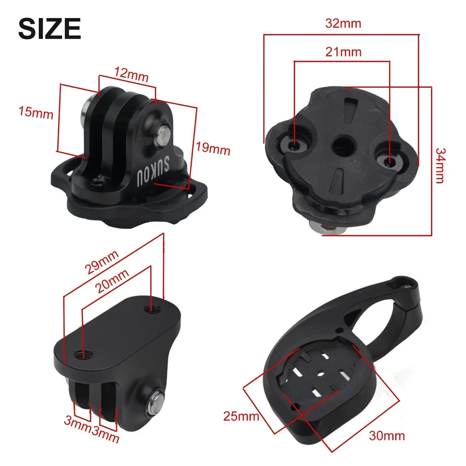 Bicycle Computer Mount For Garmin Bike Sport Camera Mount Computer MaleHolder Lamp Holder Aluminium Alloy Computer Mount