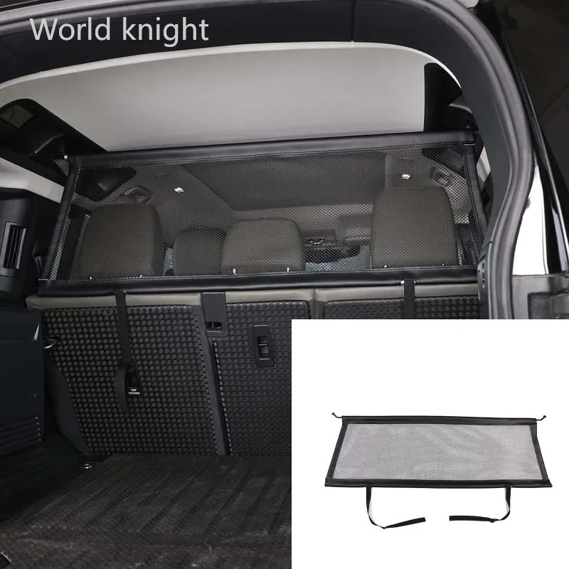 For LR Defender 110 2020-2022 Car Trunk Safety Isolation Pet Protection Backseat Divide Cargo Area Travel Trunk Mesh Net Screen