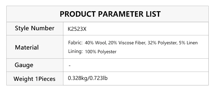 K2523X Luxuriöse Damen-Hose aus Woll-Leinen-Mischgewebe, tailliert, gerade geschnitten, hohe Taille, schlichte Linien, elegante, minimalistische Hose – Detail 1