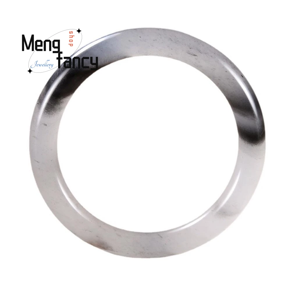 Natural Golden Silk Jade Ink Painting Bangle High-grade Exquisite Elegant Luxury Quality Fashion Jewelry Holiday Gift Souvenir