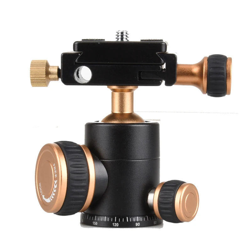 

Aluminum camera tripod, head and handle ball head set dslr video and camera mini head monopod