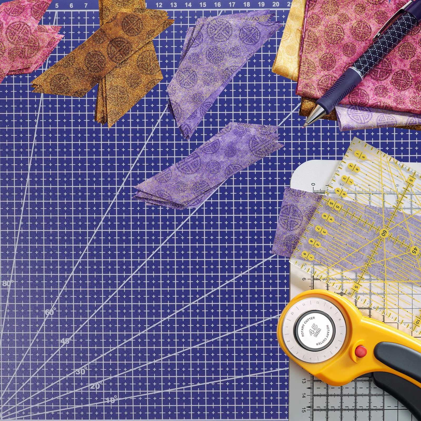 2Pcs Professional Cutting Mats Heavy-Duty PP Craft Mat for Scrapbooking Glass Cutting Sewing Ruler Art DIY Projects