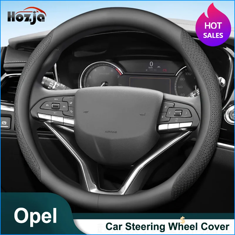 

Leather Car Steering Wheel Cover for Opel Vauxhall Crossland 2017 - 2021 2022 2023 2024 2025 Astra ST GSe 2024 -2021 Accessories