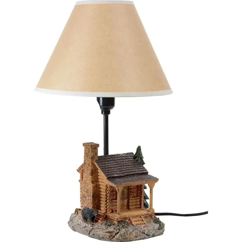 Rustic Vintage Cabin Lamp - Ideal for Living Room, Nightstand, Desk, 16.25 x 10 view 4