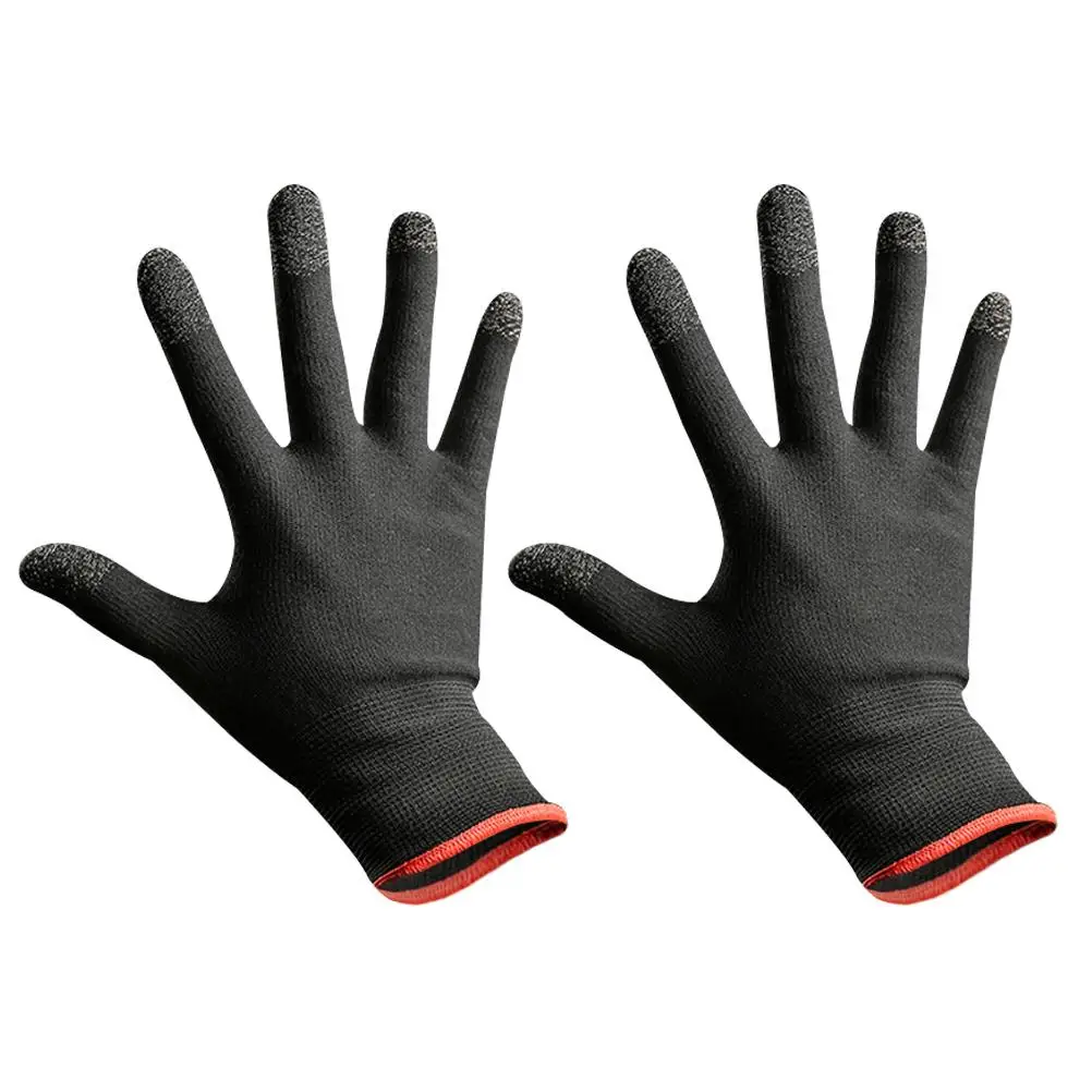 

2 Pcs Touchscreen Gaming Gloves Silver Fiber Palm Sweat Absorbing Non Slip Elastic Comfort Gloves Men Cell Phone