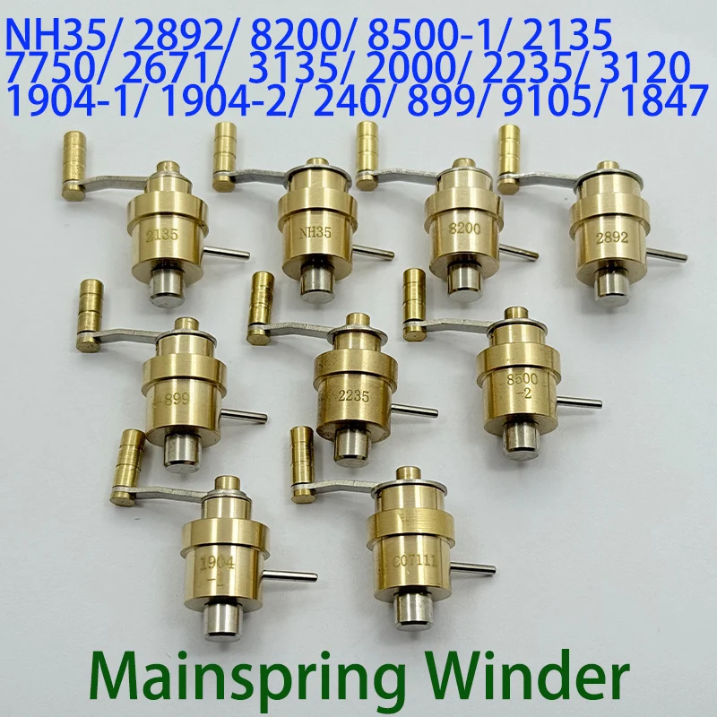 Mainspring Winder Set Brass Watch Repair Tool DIY Watchmaker Tools NH35 2892 7750 2824 8500 3135 Manual Hand Winding Tool Kit