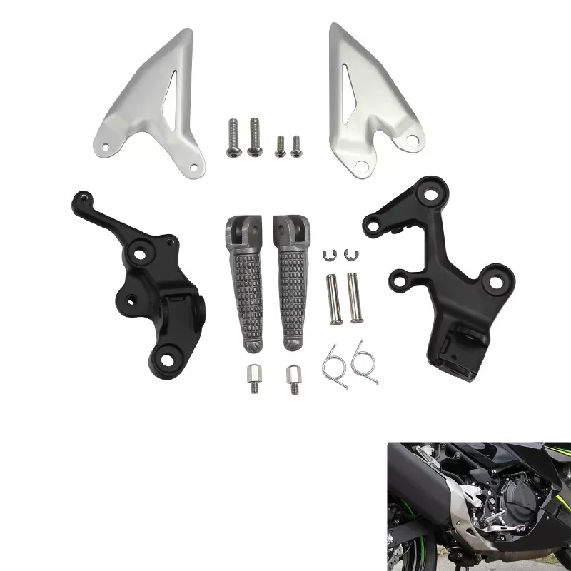 

Motorcycle Driver Foot Pegs Footrest Bracket Fit For Kawasaki Ninja 400 2018-2023 Z400 2019-2023 NINJA 500 Z500 2024