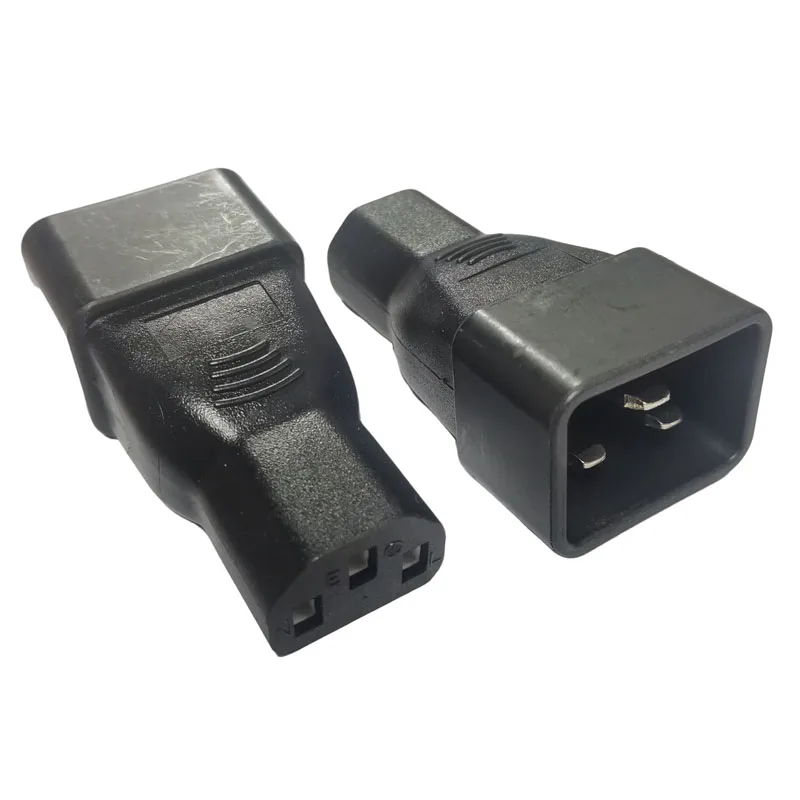 1PCS Black IEC 320 C14 to C20 Power Adapter Plug C19 to C13 AC Plug Convert Adapter Male to Female Plug Socket Converter