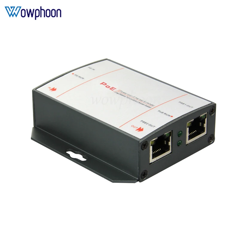 Poe extender, Poe 10/100m extender, distance up to 100m, iEEE 802.3af(15.4W), 1 RJ45 input, 2 RJ45 output