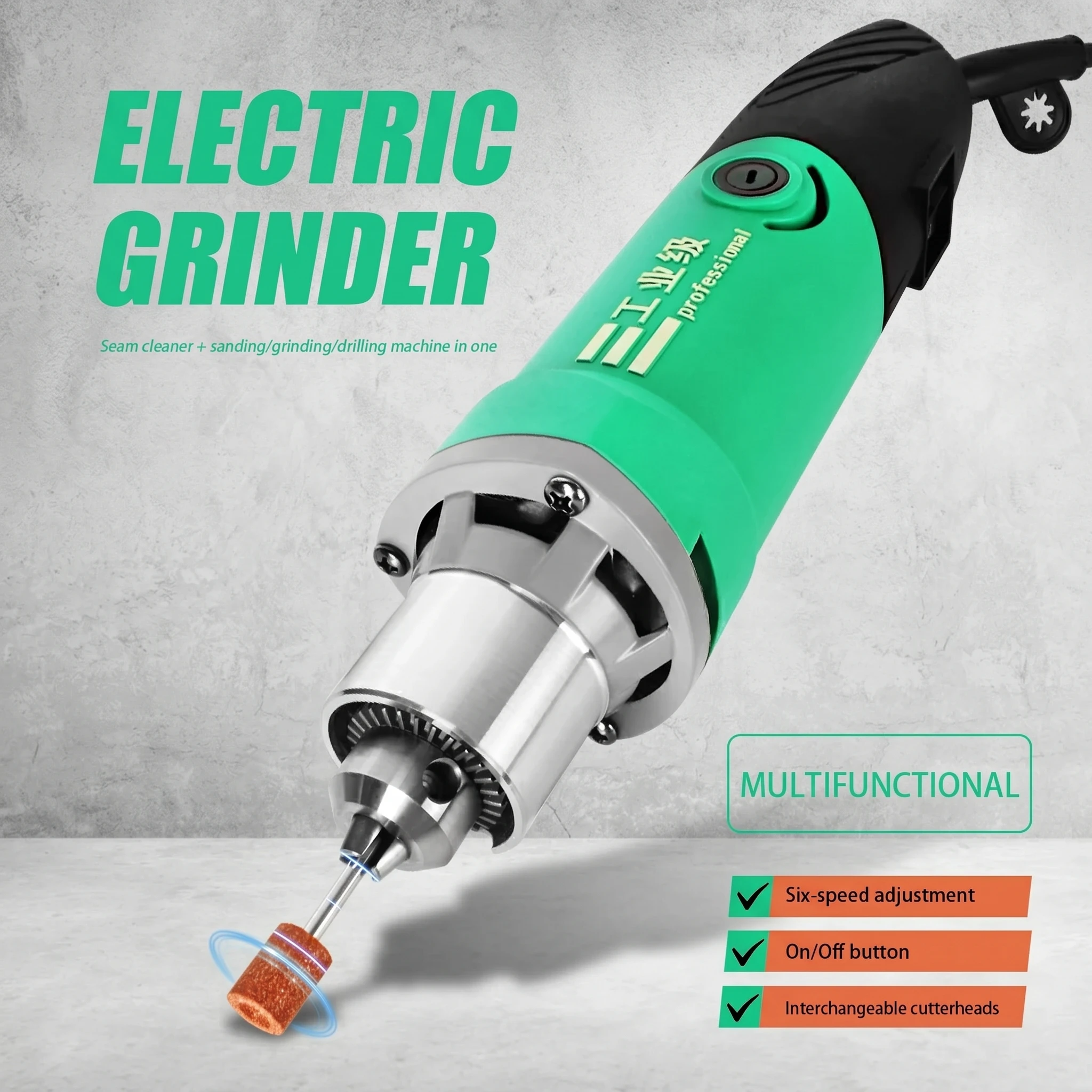 

High-Power Engraver Electric Drill Engraving Rotary Tool Flexible Shaft 6-Position Variable Speed Polishing 220V