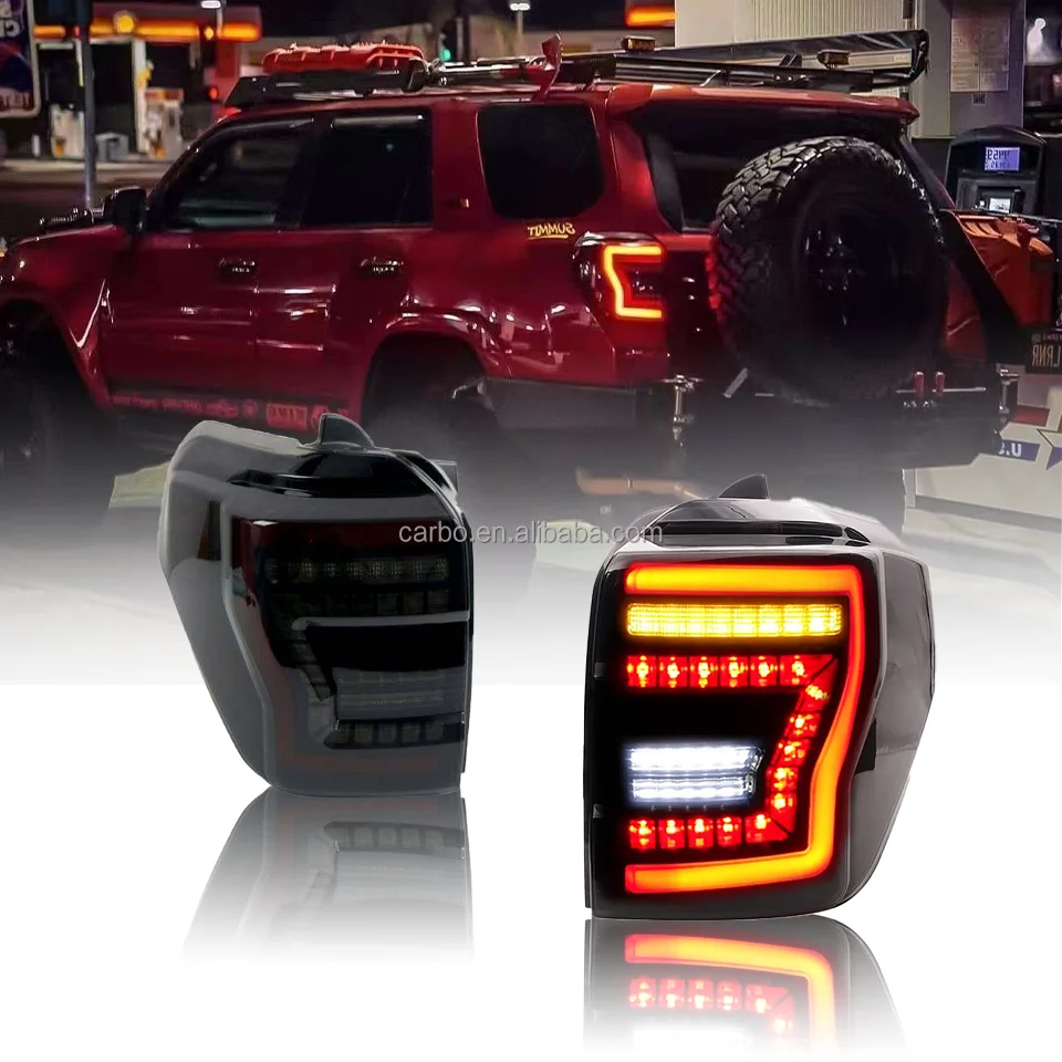 

New Waterproof LED Tail Light For Toyota 4Runner 2010-2023 Red ABS Material Car Rear Lamp With Turn Signal Function Accessories