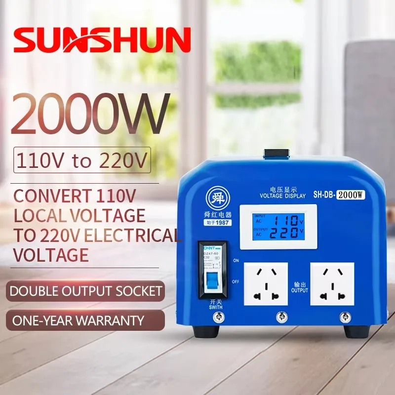 2000W Dry Type Autotransformer Customized 110V 220V Step Converter Full Power Voltage Converter 110 220 230 240 50Hz