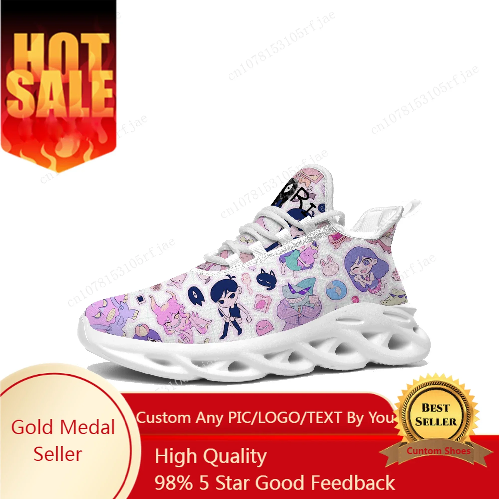 

Omori Sneakers Hot Cartoon Game Mens Womens Sports Running Shoes Fashion Custom Made Built Lace Up Shoes