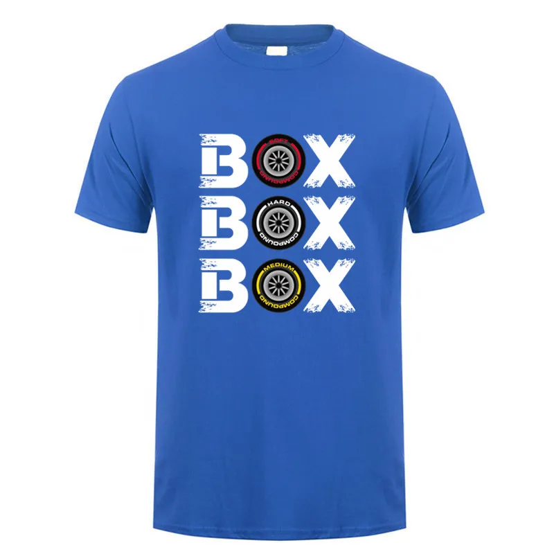 Box Box Box Tyre Compound V2 T Shirt Men Print High Quality Cotton Cartoon Tshirt  21 Colors  LSD-003