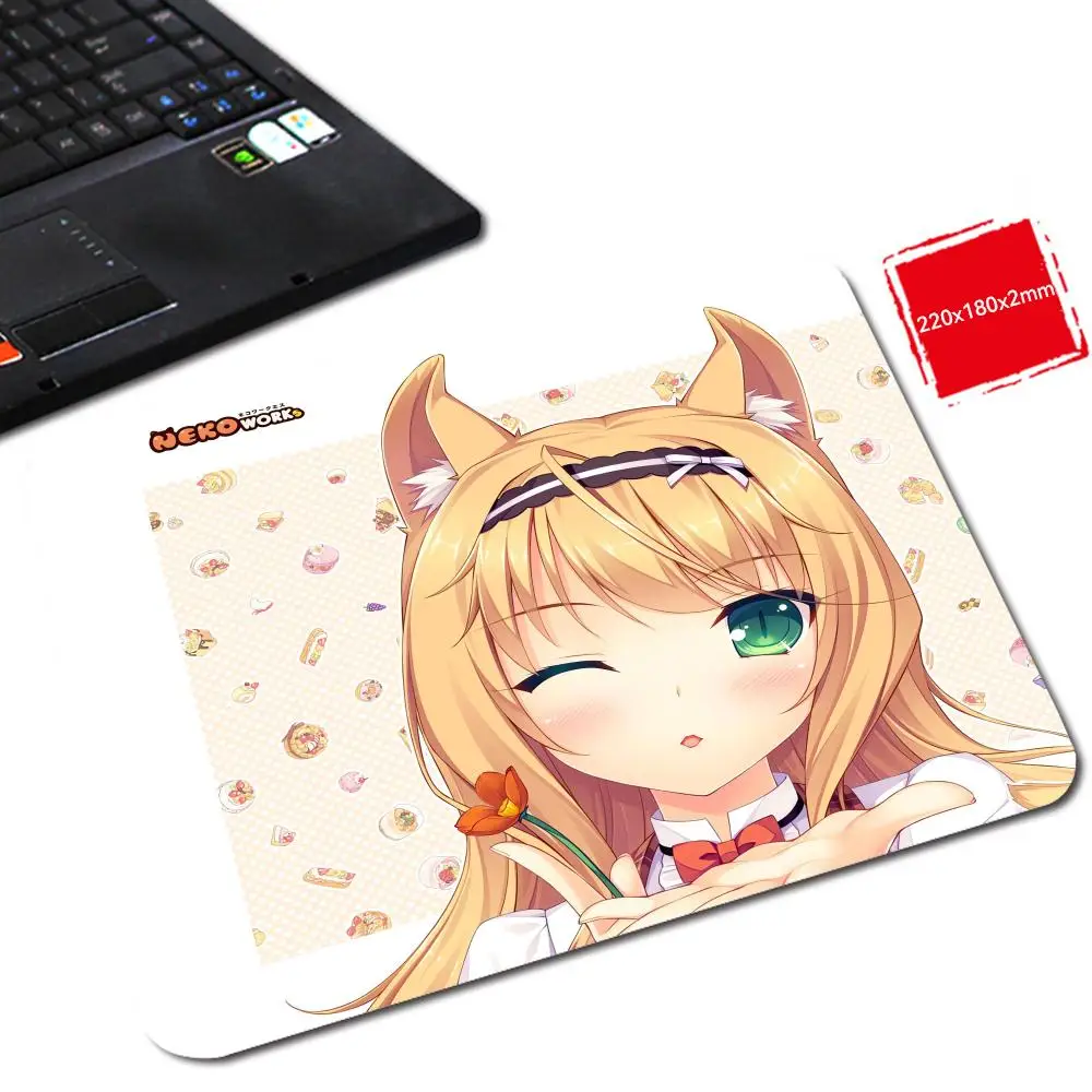 N_nekopara Diy Gaming Computer Cute Desk Accessories Mouse Gaming Desk Accessories Pad Led Mouse Pad  Small Mouse Pad Teclado Me