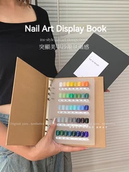 Nail Art Display Book Wear Armor Booklet Flip Page Nail Storage Board DIY Nail Salon Sample Color Card Manicure Exhibition Tools